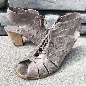 Paul Green Cosmo Leather Lace-Up Sandal sz 10